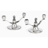 S. C. FOGH, COPENHAGEN PAIR OF CANDLESTICKS, CIRCA 1947