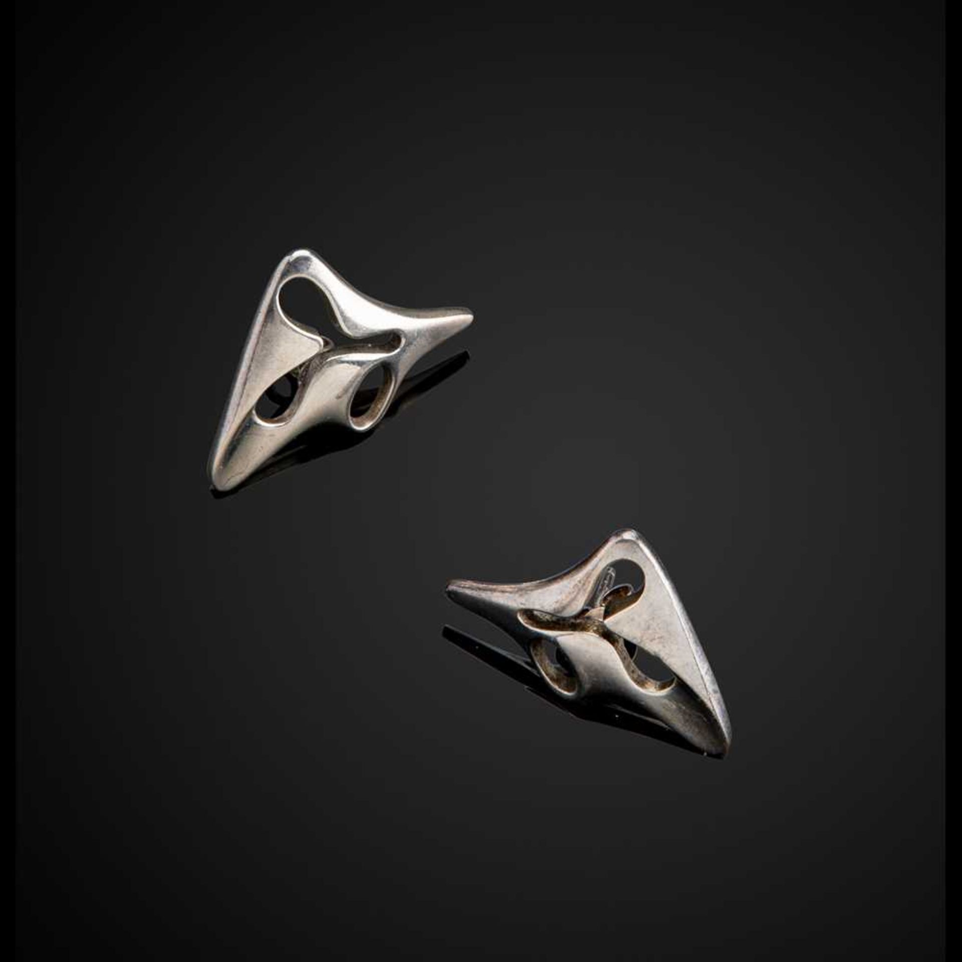 HENNING KOPPEL (DANISH 1918-1981) FOR GEORG JENSEN PAIR OF EARRINGS, CIRCA 1960 - Image 2 of 4