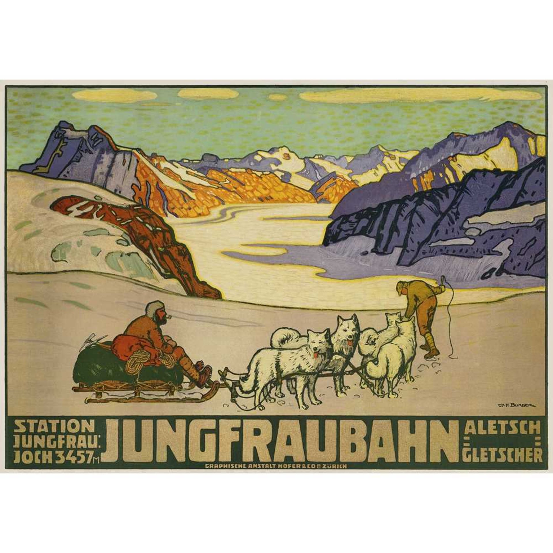 WILHELM FRIEDRICH BURGER (1882-1964) Jungfraubahn