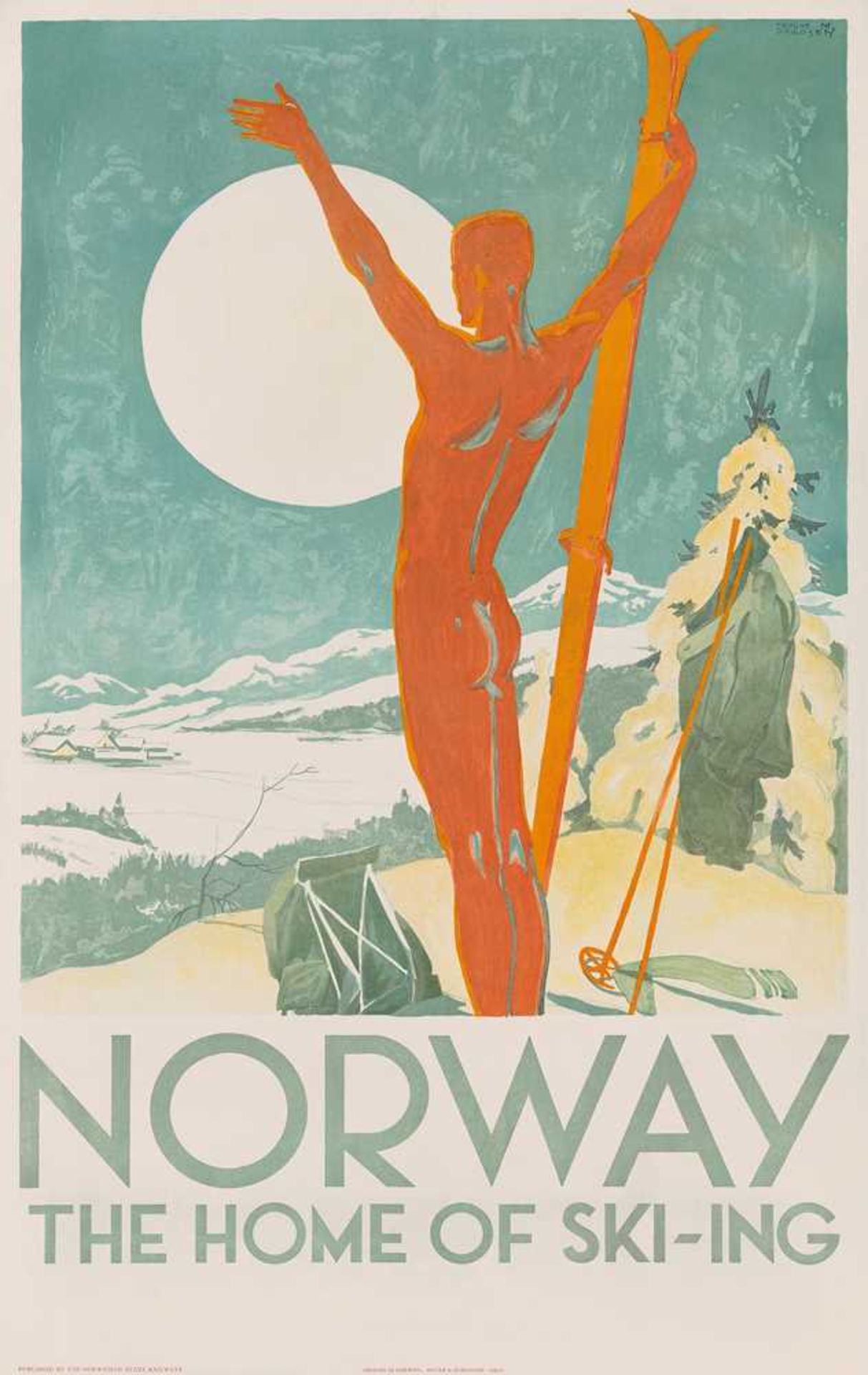 Trygve M Davidsen (1895-1978) Norway, The Home of Skiing