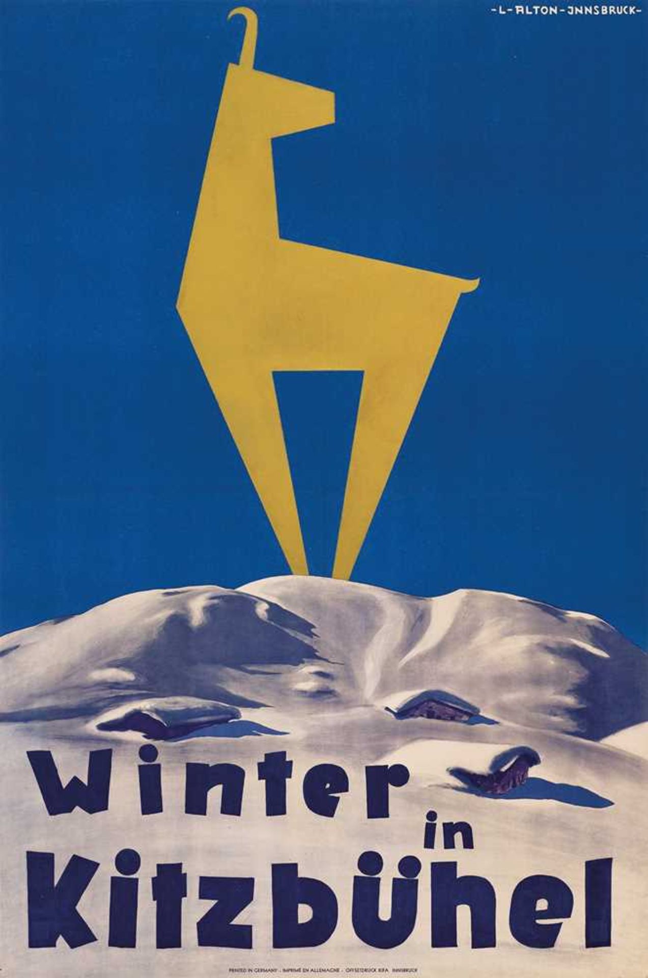 Lois Alton (1894 - 1972) Winter in Kitzbühel