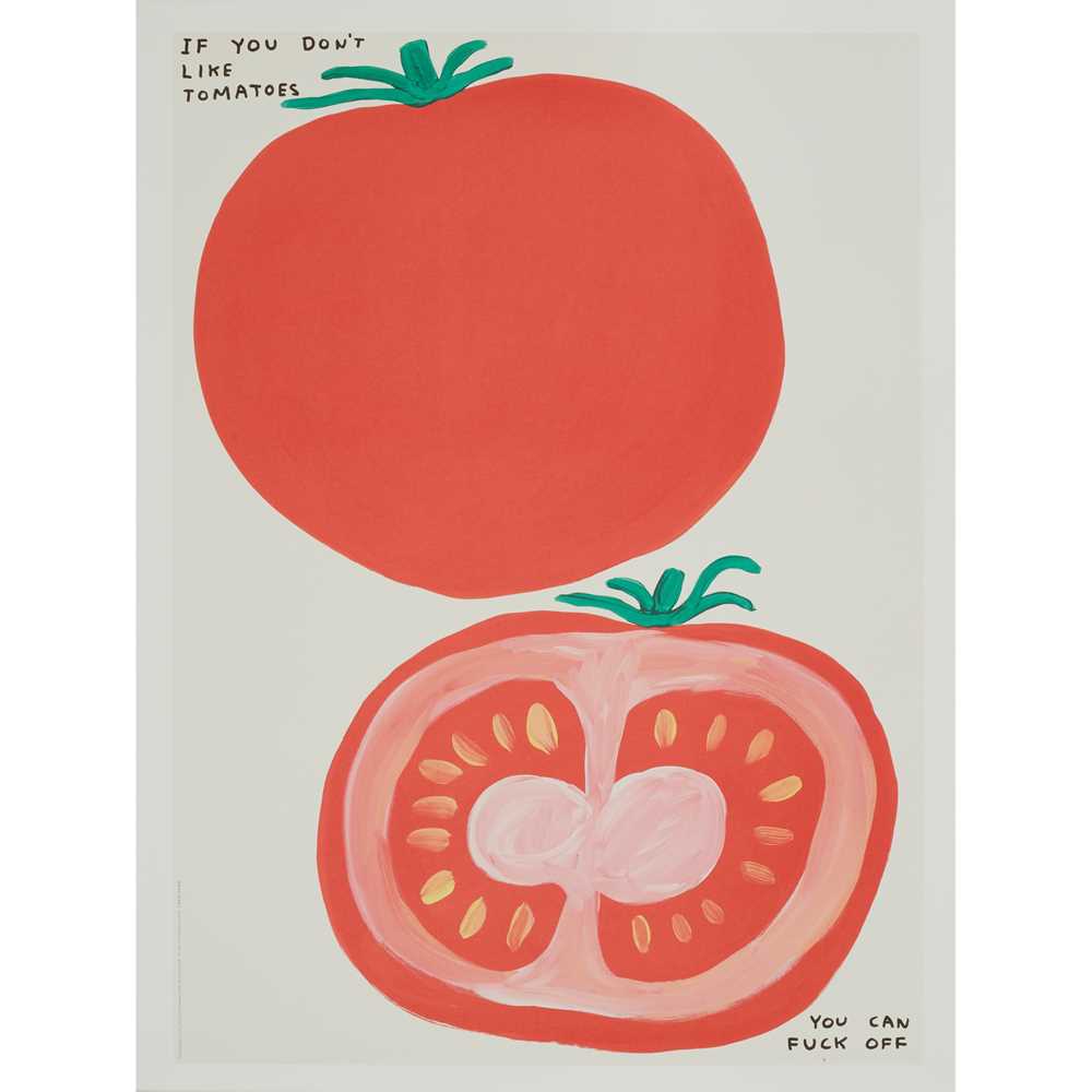§ DAVID SHRIGLEY O.B.E. (BRITISH 1968-) VEGETABLE SERIES (IF YOU DON'T LIKE TOMATOES, THE MOMENT HAS - Image 2 of 9