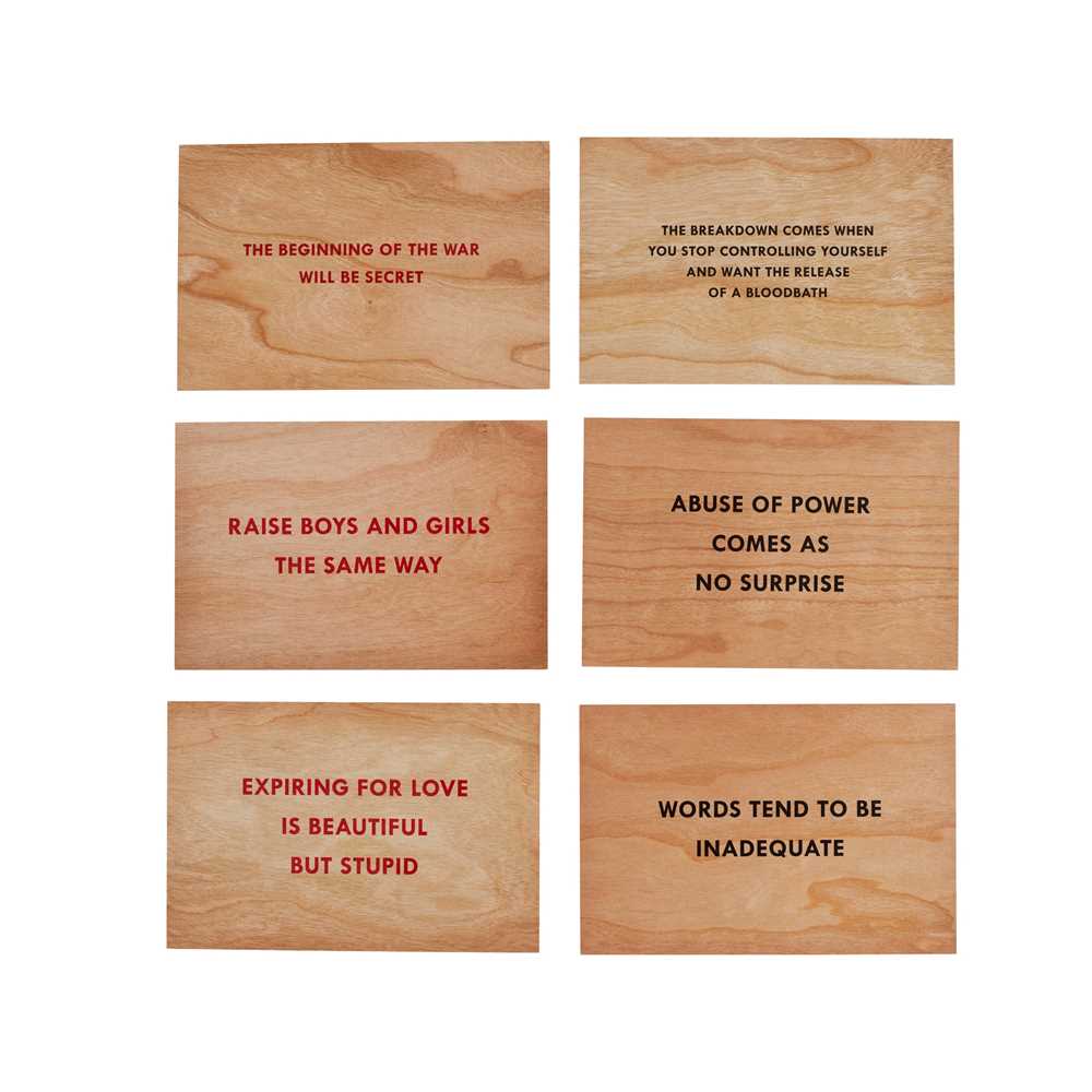 JENNY HOLZER (AMERICAN 1950-) TRUISMS (SET OF SIX)