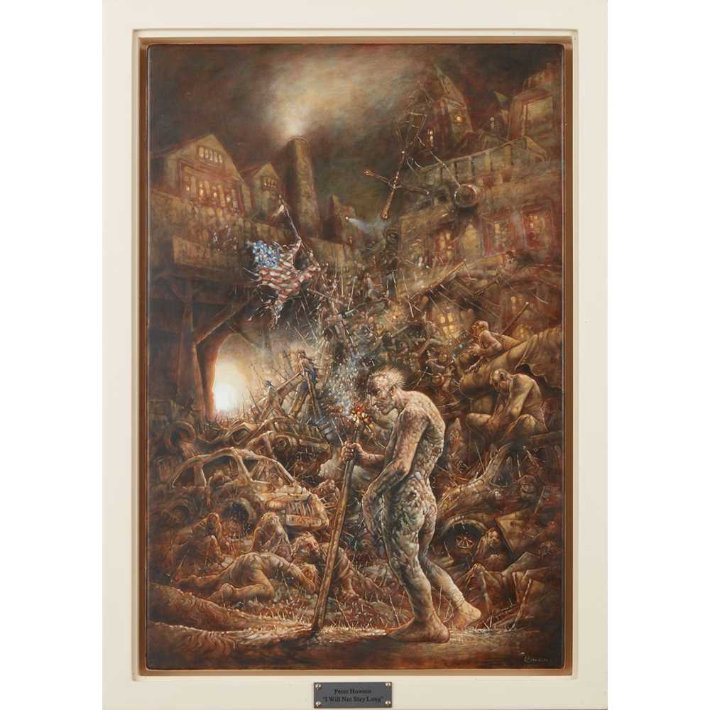 § PETER HOWSON O.B.E. (SCOTTISH 1958-) JE NE VAIS PAS RESTER LONGTEMPS (I WILL NOT STAY LONG) - 2017 - Image 2 of 3