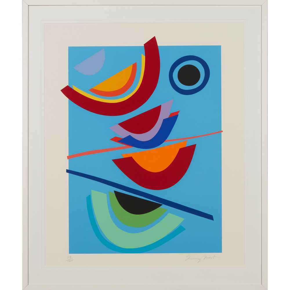 § SIR TERRY FROST R.A. (BRITISH 1915-2003) BLUE CIRCLE - 2003 - Image 2 of 3