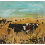 § HAMISH MACDONALD D.A., P.A.I. (SCOTTISH 1935-2008) FIELD WITH COWS