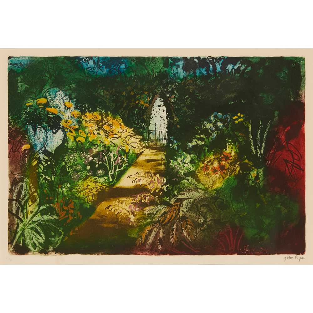 § JOHN PIPER C.H. (BRITISH 1903-1992) SUMMER GARDEN, FAWLEY BOTTOM