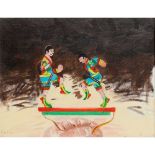 § DAVID MICHIE O.B.E., R.S.A., R.G.I., F.R.S.A (SCOTTISH 1928-2015) CHINESE BOXERS - 2003