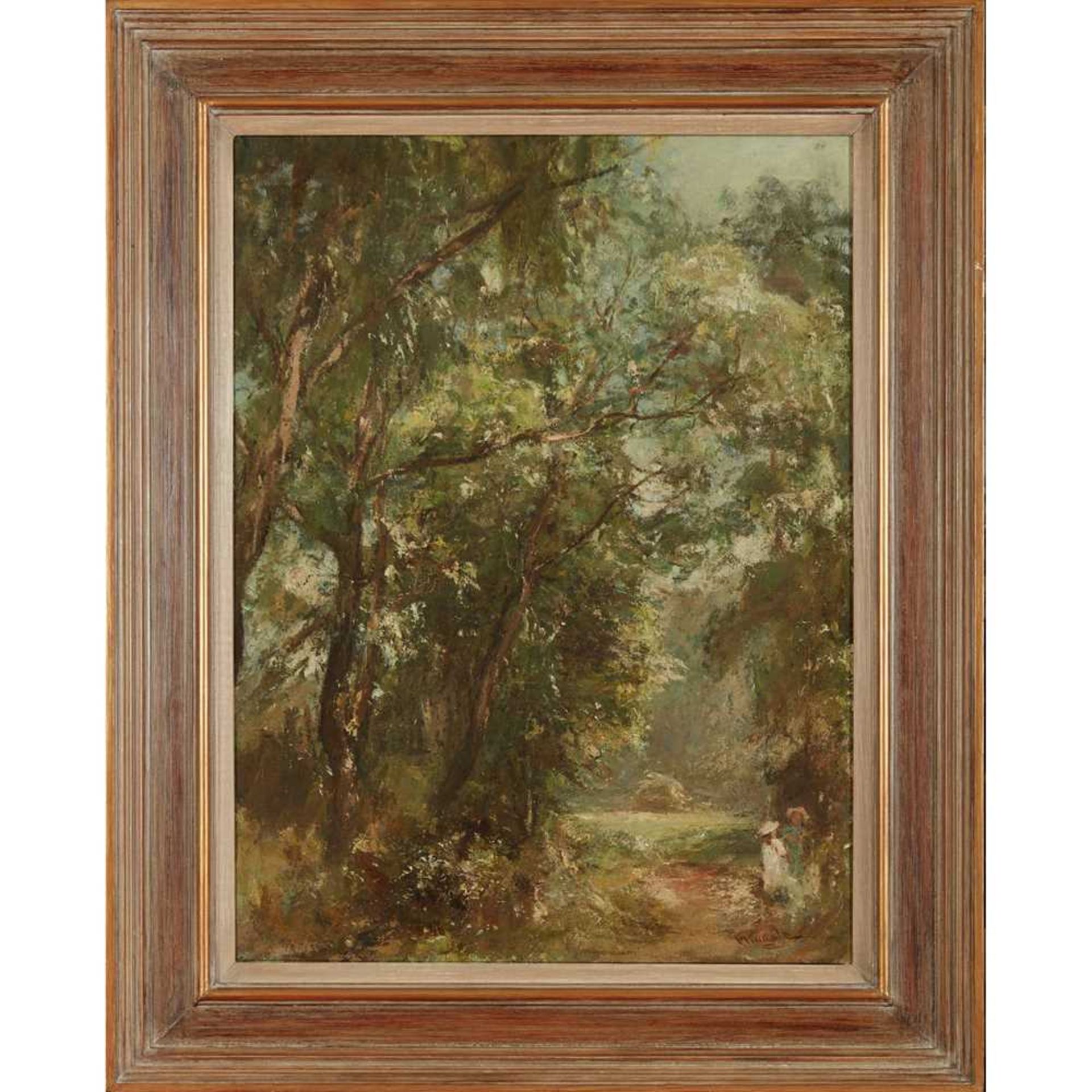 SIR JAMES LAWSON WINGATE R.S.A. (SCOTTISH 1846-1924) PATH THROUGH WILLOW TREES, SUMMER - Bild 2 aus 3