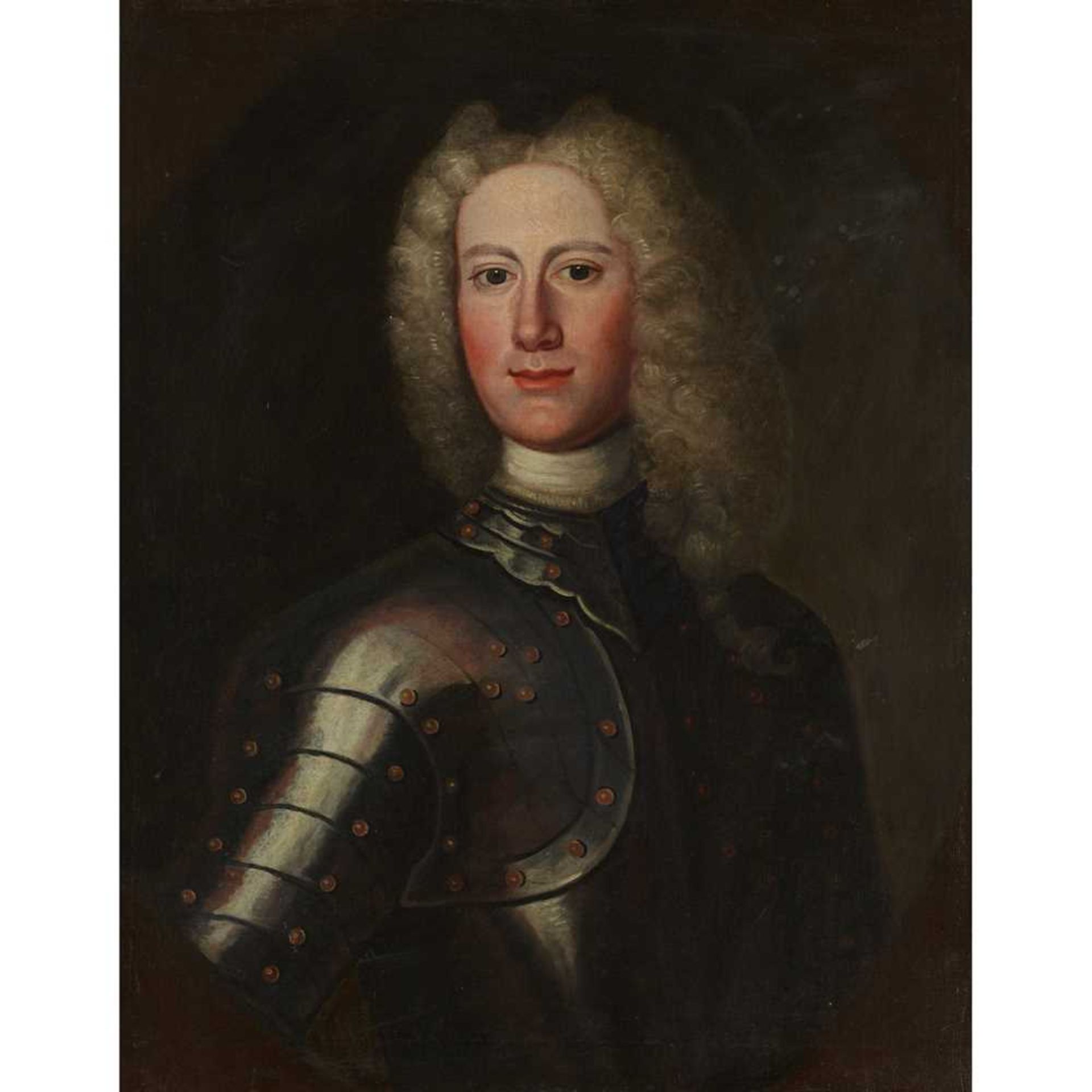 18TH CENTURY SCOTTISH SCHOOL PORTRAIT OF A YOUNG MAN IN ARMOUR