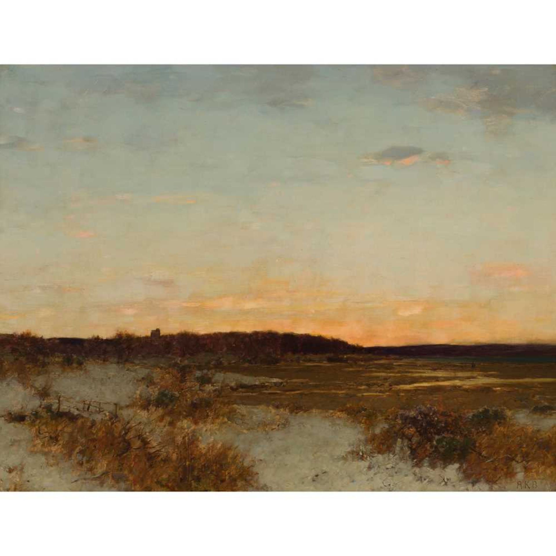 ALEXANDER KELLOCK BROWN R.S.A., R.S.W., R.I. (SCOTTISH 1849-1922) FROST ON THE MARSHES