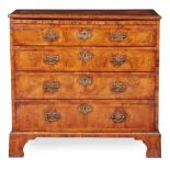 GEORGE I WALNUT CHEST OF DRAWERS EARLY 18TH CENTURY