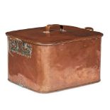 LARGE VICTORIAN COPPER BRAISING POT AND COVER 19TH CENTURY