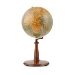 SPANISH 10 INCH TERRESTRIAL TABLE GLOBE EARLY 20TH CENTURY