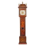 QUEEN ANNE WALNUT AND MARQUETRY LONGCASE CLOCK, WILLIAM BIEFIELD, LONDON EARLY 18TH CENTURY