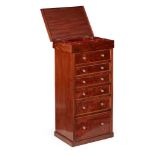 VICTORIAN MAHOGANY TALL CHEST OF DRAWERS 19TH CENTURY