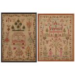 TWO SCOTTISH HOUSE SAMPLERS EARLY 19TH CENTURY