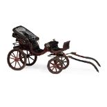 VICTORIAN FOUR-WHEEL GOAT/ DOG CARRIAGE 19TH CENTURY