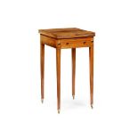 REGENCY ROSEWOOD AND SATINWOOD CARD TABLE EARLY 19TH CENTURY