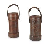 TWO LEATHER NO. 56 CORDITE CASES EARLY 20TH CENTURY