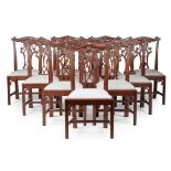 SET OF FOURTEEN GEORGIAN STYLE MAHOGANY DINING CHAIRS EARLY 20TH CENTURY