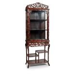 FAUX-BAMBOO DISPLAY CABINET ON STAND 19TH-20TH CENTURY