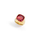 A pink tourmaline dress ring