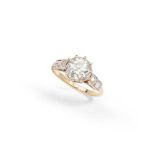 A diamond single-stone ring