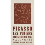 § PABLO PICASSO (SPANISH 1881-1973) PICASSO LES POTIERS - CERAMICS EXHIBITION POSTER - 1963