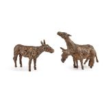 § JENEPHER WENDY ROSS (SCOTTISH 1937-) TWO SCULPTURES: 'LITTLE DONKEY' AND 'FRIENDS'