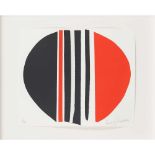 § SIR TERRY FROST R.A. (BRITISH 1915-2003) RED, BLACK AND WHITE WITH CREAM