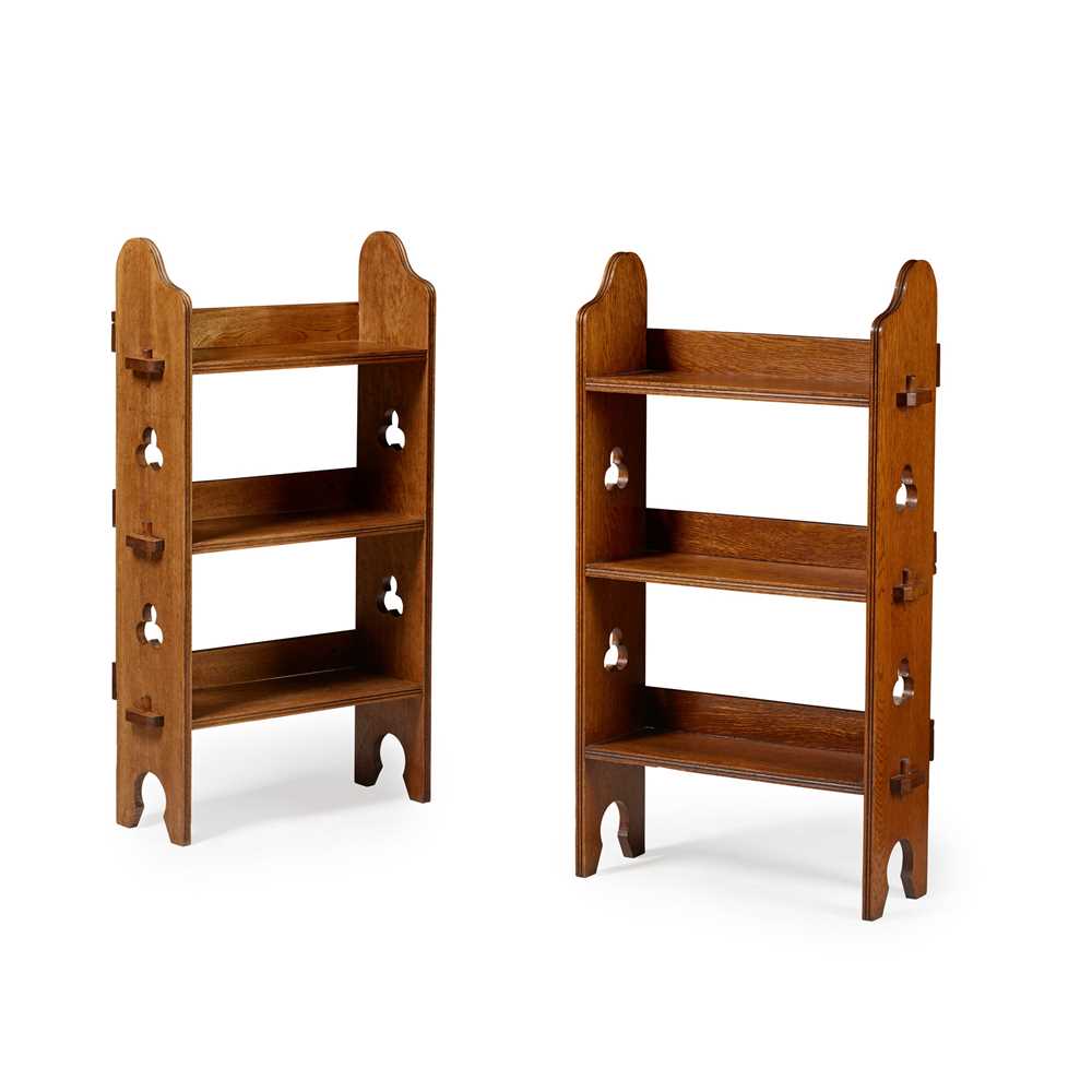 LIBERTY & CO., LONDON PAIR OF BOOKCASES, CIRCA 1910