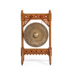 ENGLISH GOTHIC REVIVAL GONG, CIRCA 1900