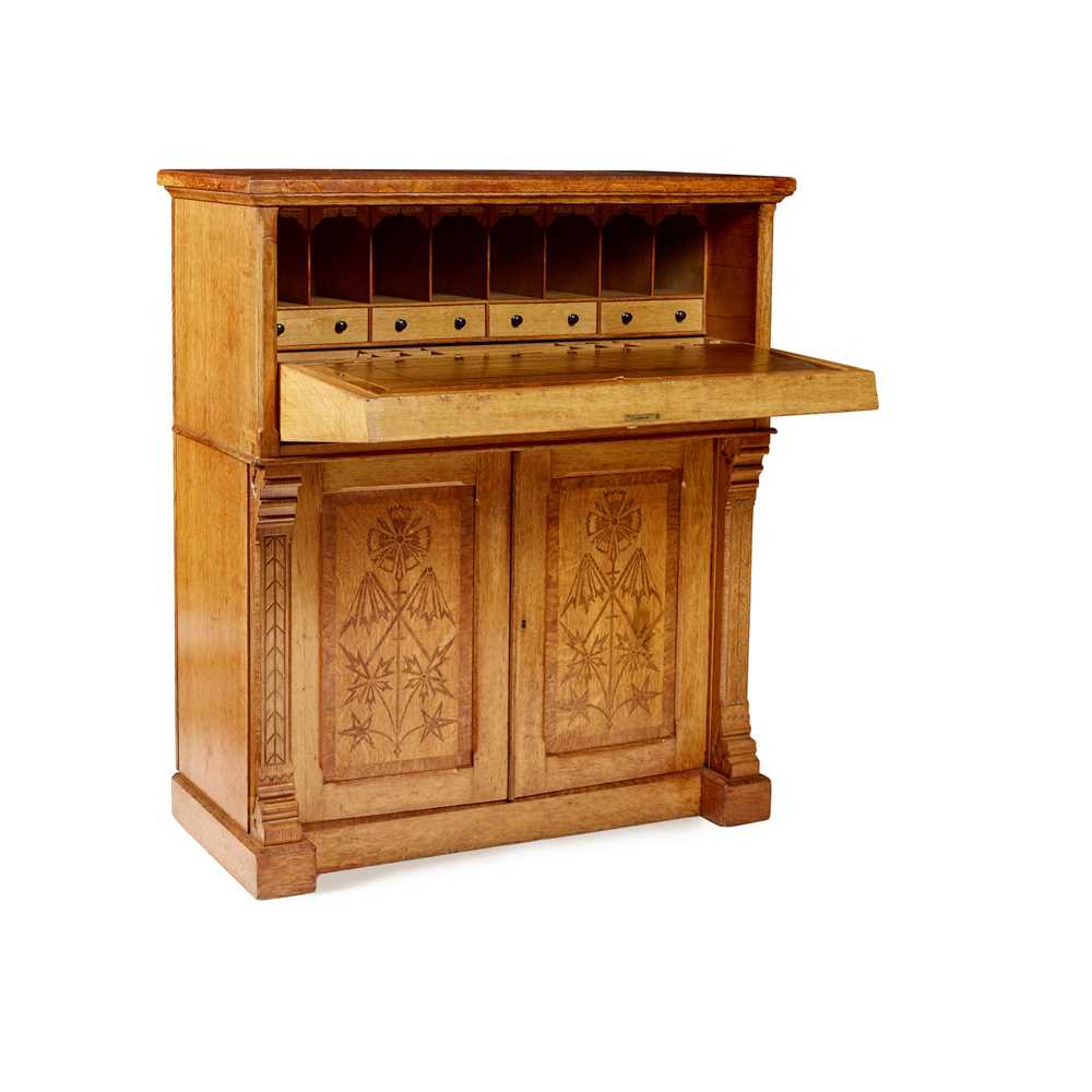 ENGLISH AESTHETIC MOVEMENT FREESTANDING BUREAU CABINET, CIRCA 1875 - Image 2 of 2