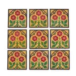 A.W.N. PUGIN (1812-1852) FOR MINTON, HOLLINS & CO., STOKE-ON-TRENT GROUP OF NINE GOTHIC REVIVAL TILE