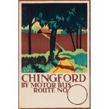 Edward McKnight Kauffer (1890-1954) Chingford by Motor Bus