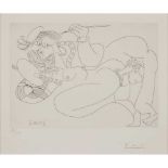 § Pablo Picasso (Spanish 1881-1973) Raphael et la Fornarina - Plate 309 from series 347, 1968