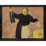 Édouard Vuillard (French 1868-1940) La Mère de l’artiste tenant une bouteille et une carafe à bout d