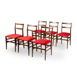 Gio Ponti (Italian 1891-1979) for Cassina Set of six ‘Leggera’ Chairs, early 1950s