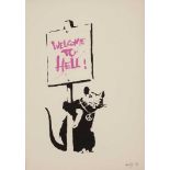 § ◆ Banksy (British 1974-) Welcome to Hell (Pink), 2004