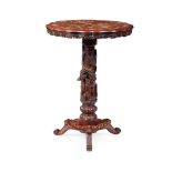 Y STRAITS CHINESE HARDWOOD AND IVORY OCCASIONAL TABLE 19TH CENTURY