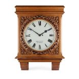 SCOTTISH CARVED OAK WALL BRACKET DIAL CLOCK, BY BRYSONS, EDINBURGH LATE 19TH CENTURY