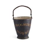 LATE VICTORIAN FROGMORE HOUSE LEATHER FIRE BUCKET, OF ROYAL INTEREST LATE 19TH CENTURY
