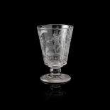 LARGE ENGRAVED COMMEMORATIVE RUMMER DATED 1840