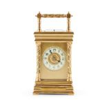 FRENCH BRASS REPEATER CARRIAGE CLOCK LATE 19TH CENTURY