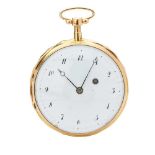 An early 19th century gold pocket watch