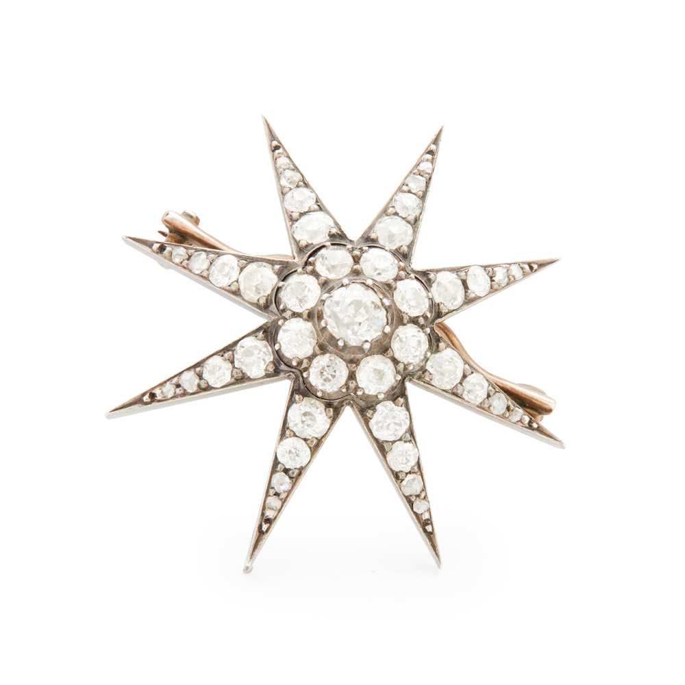 A late 19th century diamond star brooch, circa 1890