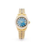 Rolex: a sapphire and diamond-set wristwatch