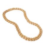 An 18ct gold fancy-link necklace