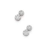 A pair of diamond earrings